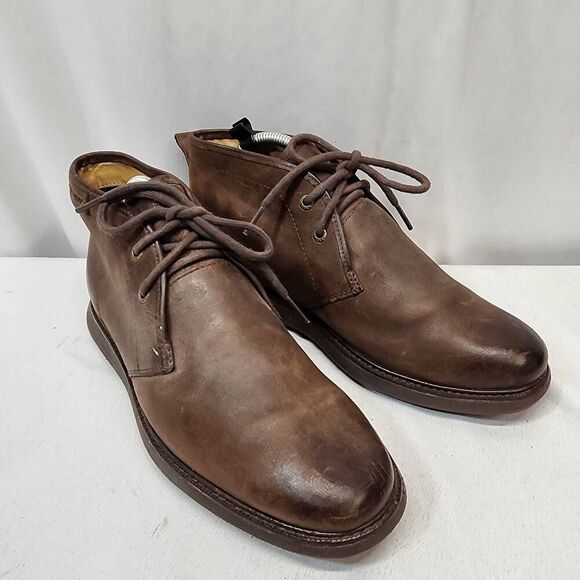 Sebago Smyth Dark Brown Leather Lace Up Reese Chukka Boots Mens Size 7M - Picture 1 of 8